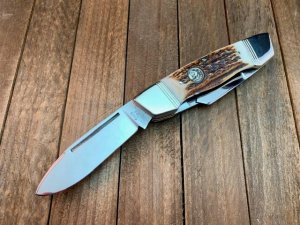 Hen and Rooster Bertram Cutlery Solingen Germany Stag Gunboat Canoe
