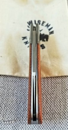 Wiseman Custom Clip Barlow Knife,3.5", Natural micarta steel bolsters Wiseman Custom Clip Barlow Knife,3.5", Natural micarta steel bolsters