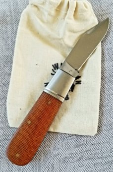 Wiseman Custom Clip Barlow Knife,3.5", Natural micarta steel bolsters Wiseman Custom Clip Barlow Knife,3.5", Natural micarta steel bolsters