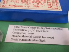 Canal Street Red Hill Cutlery Exclusive Ironwood Boys Knife 