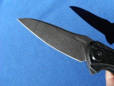 Discontinued Kershaw USA Bareknuckle Carbon Fiber Black Flipper M390 Sprint Run 7777 CFM390 Knife