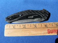 Discontinued Kershaw USA Bareknuckle Carbon Fiber Black Flipper M390 Sprint Run 7777 CFM390 Knife