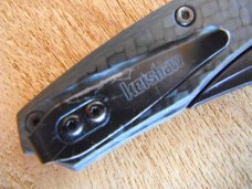 Discontinued Kershaw USA Bareknuckle Carbon Fiber Black Flipper M390 Sprint Run 7777 CFM390 Knife