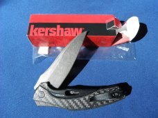 Discontinued Kershaw USA Bareknuckle Carbon Fiber Black Flipper M390 Sprint Run 7777 CFM390 Knife