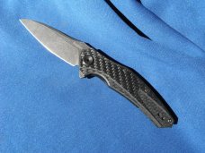 Discontinued Kershaw USA Bareknuckle Carbon Fiber Black Flipper M390 Sprint Run 7777 CFM390 Knife
