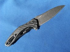 Discontinued Kershaw USA Bareknuckle Carbon Fiber Black Flipper M390 Sprint Run 7777 CFM390 Knife
