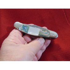 AMERICAN BLADE CHATT. TN. ABALONE / PEARL 4 BLADE SOWBELLY KNIFE 1986 ABCA LIMITED EDITION AMERICAN BLADE CHATT. TN. ABALONE / PEARL 4 BLADE SOWBELLY KNIFE 1986 ABCA LIMITED EDITION