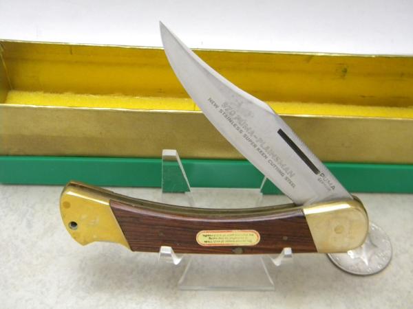 Puma Germany 970 Plainsman 1970 Jacaranda Wood Large Lockback Knife NIB Puma Germany 970 Plainsman 1970 Jacaranda Wood Large Lockback Knife NIB