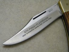 Puma Germany Wood 970 Game Warden Lockback Knife in Box w/Leather Pouch c.1968