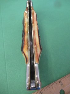 Schrade 1980  Stag Handle Clasp Folding Hunter NKCA Museum Knife 