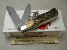 Winchester Trademark USA 1994 Stag 28103 1/2 Rifle Series Jumbo Trapper Knife in Box Winchester Trademark USA 1994 Stag 28103 1/2 Rifle Series Jumbo Trapper Knife in Box