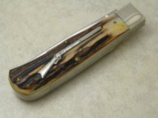 Winchester Trademark USA 1994 Stag 28103 1/2 Rifle Series Jumbo Trapper Knife in Box Winchester Trademark USA 1994 Stag 28103 1/2 Rifle Series Jumbo Trapper Knife in Box