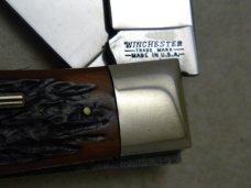 Winchester Trademark USA 1992 Burnt Orange Bone 29103 1/2 Rifle Series Jumbo Trapper Knife in Box Winchester Trademark USA 1992 Burnt Orange Bone 29103 1/2 Rifle Series Jumbo Trapper Knife in Box