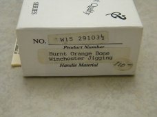 Winchester Trademark USA 1992 Burnt Orange Bone 29103 1/2 Rifle Series Jumbo Trapper Knife in Box Winchester Trademark USA 1992 Burnt Orange Bone 29103 1/2 Rifle Series Jumbo Trapper Knife in Box