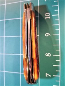 SCHATT MORGAN TEAR DROP AMBER CARVED STAG 042206 1 OF 100 EO