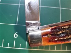 SCHATT MORGAN TEAR DROP AMBER CARVED STAG 042206 1 OF 100 EO