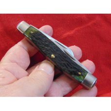 MIB THE RANCHER STOCKMAN KNIFE BY SCHRADE CUTLERY CORP. GREEN BONE c1981 # G0391