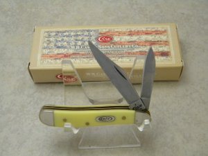 Case XX USA 2 Dot Yellow 3220 SS Peanut Knife NIB