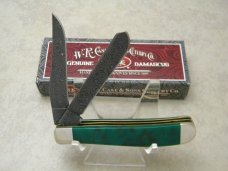 Case XX USA 9207DAM 5 Dot Mini Trapper Damascus Knife NIB Case XX USA 9207DAM 5 Dot Mini Trapper Damascus Knife NIB