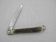 Queen Cutlery #11 Slim Trapper: 4 1/8” single blade jack, 1955 - 1957, genuine Winterbottom bone Queen Cutlery #11 Slim Trapper: 4 1/8” single blade jack, 1955 - 1957, genuine Winterbottom bone