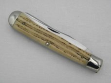 Queen Cutlery #19 Trapper Winterbottom bone with Glazed Finished Blades: Queen Cutlery #19 Trapper Winterbottom bone with Glazed Finished Blades: