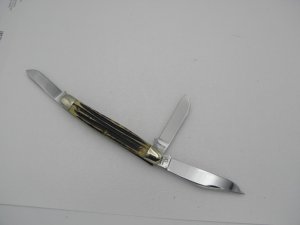Queen Cutlery Queen Stainless, 4" stockman #9, Winterbottom bone handles,