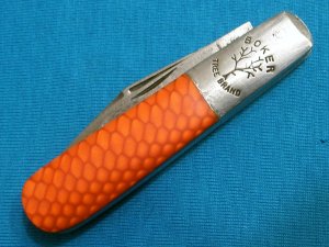 VINTAGE CUSTOM HANDLE BOKER TREE BRAND 493 BARLOW BAREHEAD FOLDING POCKET PEN KNIFE KNIVES OLD
