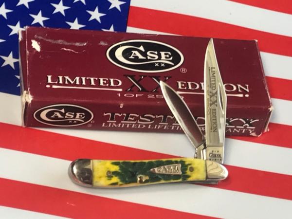 Case xx 2002 Peanut Knife (MDL# 6220 SS) with Lemon Lime Bone Handles -NOS in Orig Box Case xx 2002 Peanut Knife (MDL# 6220 SS) with Lemon Lime Bone Handles -NOS in Orig Box