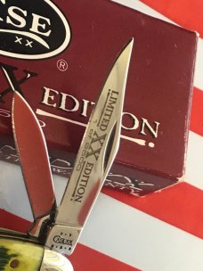 Case xx 2002 Peanut Knife (MDL# 6220 SS) with Lemon Lime Bone Handles -NOS in Orig Box Case xx 2002 Peanut Knife (MDL# 6220 SS) with Lemon Lime Bone Handles -NOS in Orig Box