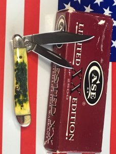 Case xx 2002 Peanut Knife (MDL# 6220 SS) with Lemon Lime Bone Handles -NOS in Orig Box Case xx 2002 Peanut Knife (MDL# 6220 SS) with Lemon Lime Bone Handles -NOS in Orig Box