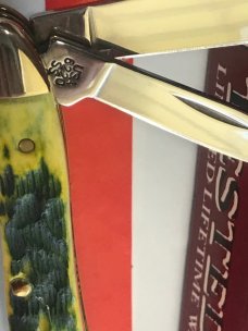 Case xx 2002 Peanut Knife (MDL# 6220 SS) with Lemon Lime Bone Handles -NOS in Orig Box Case xx 2002 Peanut Knife (MDL# 6220 SS) with Lemon Lime Bone Handles -NOS in Orig Box