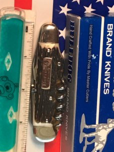 Vintage Bulldog Brand Scout Knife /Utility/Camp w Great Matching Stag Handles -NOS & Mint Vintage Bulldog Brand Scout Knife /Utility/Camp w Great Matching Stag Handles -NOS & Mint