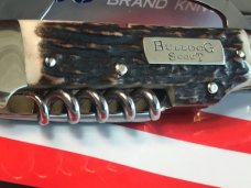 Vintage Bulldog Brand Scout Knife /Utility/Camp w Great Matching Stag Handles -NOS & Mint Vintage Bulldog Brand Scout Knife /Utility/Camp w Great Matching Stag Handles -NOS & Mint