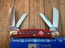Henckels ( Made by Boker) 4 Blade Congress Red Pin Feather Jigged Bone 3 5/8” Closed OAL Henckels ( Made by Boker) 4 Blade Congress Red Pin Feather Jigged Bone 3 5/8” Closed OAL