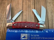 Henckels ( Made by Boker) 4 Blade Congress Red Pin Feather Jigged Bone 3 5/8” Closed OAL Henckels ( Made by Boker) 4 Blade Congress Red Pin Feather Jigged Bone 3 5/8” Closed OAL