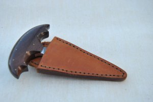 Maurice Schrock Push Dagger Early Mint Mirror Polish With Sheath Early 80s California Style