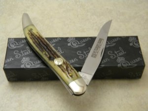 Queen Cutlery Co. Titusville PA #20 Bone Toothpick Knife in Box