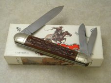 Winchester Trademark USA 1992 Burnt Orange Bone 39101 Cartridge Series Whittler Knife in Box Winchester Trademark USA 1992 Burnt Orange Bone 39101 Cartridge Series Whittler Knife in Box