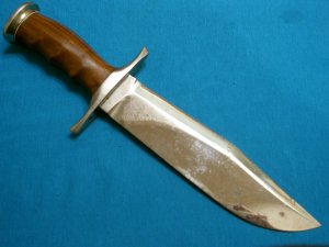 VINTAGE BIG CUSTOM HANDMADE FIXED BLADE HUNTING SKINNING FIGHTING SURVIVAL BOWIE KNIFE KNIVES OLD