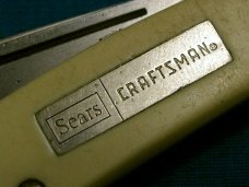 VINTAGE SEARS CRAFTSMAN USA 95045 3 BLADE STOCKMAN FOLDING POCKET JACK KNIFE KNIVES OLD