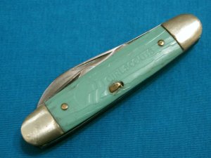 VINTAGE GIRL SCOUTS KUTMASTER UTICA USA 8-2 3 FACE CAMP SURVIVAL FOLDING POCKET KNIFE KNIVES OLD