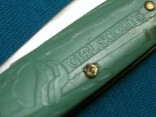 VINTAGE GIRL SCOUTS KUTMASTER UTICA USA 8-2 3 FACE CAMP SURVIVAL FOLDING POCKET KNIFE KNIVES OLD