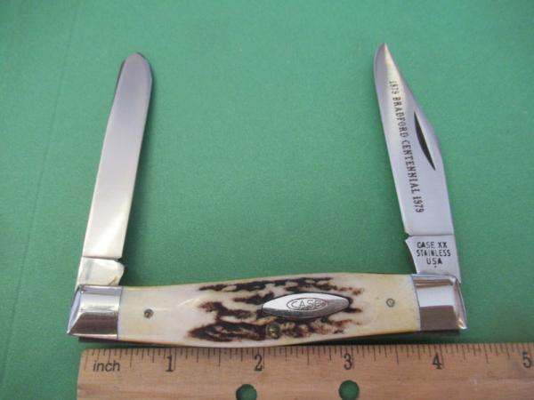 Case XX 1979 Bradford Centennial Stag Moose Pattern # 5275 SP Case XX 1979 Bradford Centennial Stag Moose Pattern # 5275 SP