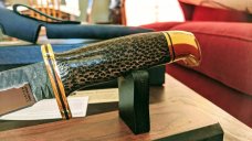 Buck 119 Custom limited edition Palm wood & chip flint blade *BNIB & pristine*