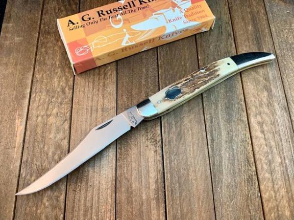 A.G. Russell Granddad’s Toothpick Stag 5” Closed OAL A.G. Russell Granddad’s Toothpick Stag 5” Closed OAL