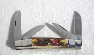 ZWILLING J.A. HENCKELS GENUINE STAG CONGRESS NICKEL SILVER STEPPED BOLSTERS SOLINGEN GERMANY  - MINT