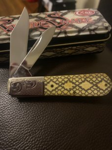 2006 Case XX USA Antique Rattle Snake Bone Barlow 620091/2 SS With Scrolled Bolster New In Tin 2006 Case XX USA Antique Rattle Snake Bone Barlow 620091/2 SS With Scrolled Bolster New In Tin