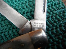 Old Crafty Craftsman 3 Blade Stokman Folding Pocket Knife 9547 Sawcut 4" Handle. MADE IN THE USA!!! Old Crafty Craftsman 3 Blade Stokman Folding Pocket Knife 9547 Sawcut 4" Handle. MADE IN THE USA!!!