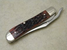 Case XX USA 2001 Cranberry Bone 61953L SS Russlock Knife NIB Case XX USA 2001 Cranberry Bone 61953L SS Russlock Knife NIB