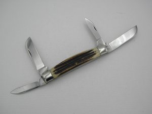 Queen Cutlery Co. #32 Congress in Winterbottom Bone: 4” closed; 1950, Big Q
